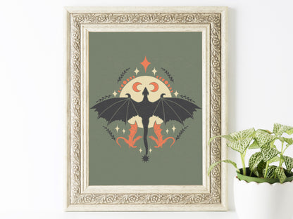 Fourth Wing Art Print - Basgiath Wall Art