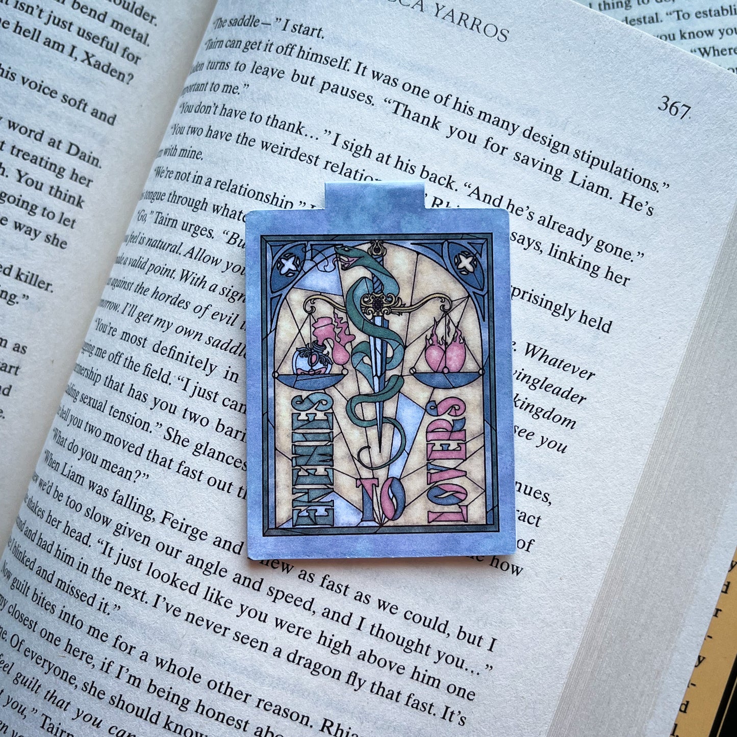 Book Tropes Enemies To Lovers Magnetic Bookmark