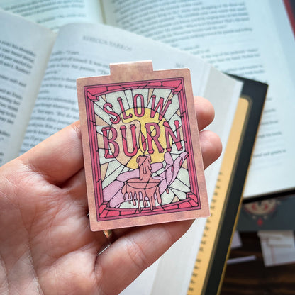 Book Tropes Slow Burn Magnetic Bookmark