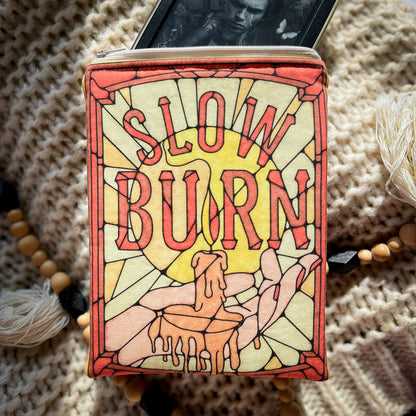 Book Tropes Collection Slow Burn - Kindle Sleeve with Zipper - Book Lover Gift