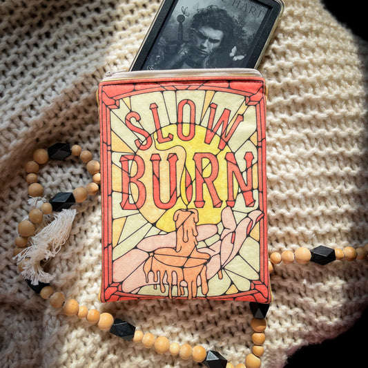 Book Tropes Collection Slow Burn - Kindle Sleeve with Zipper - Book Lover Gift
