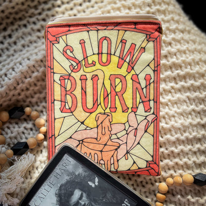 Book Tropes Collection Slow Burn - Kindle Sleeve with Zipper - Book Lover Gift