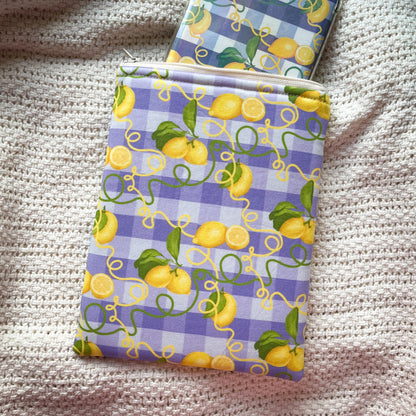 Sunny Lemons Summer - Kindle Sleeve w Zipper - Book Lover Gift