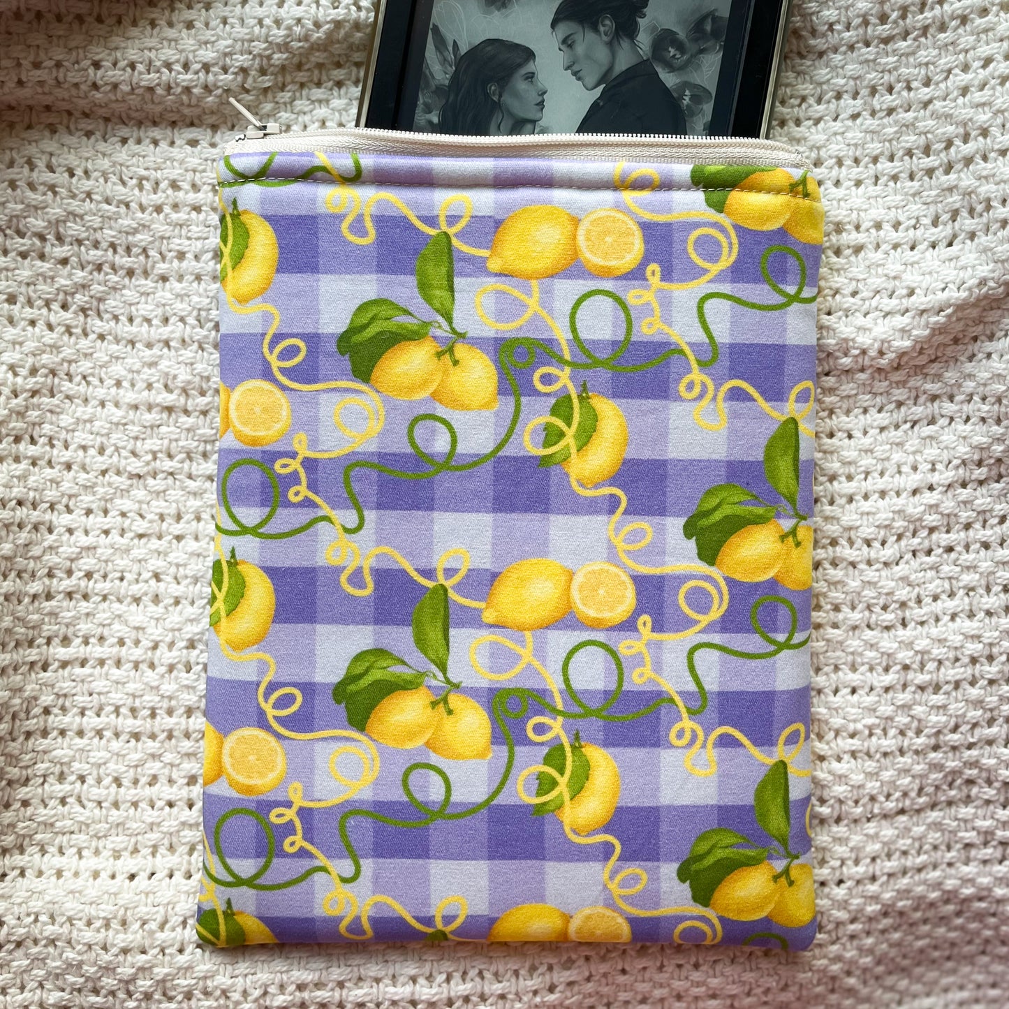 Sunny Lemons Summer - Kindle Sleeve w Zipper - Book Lover Gift