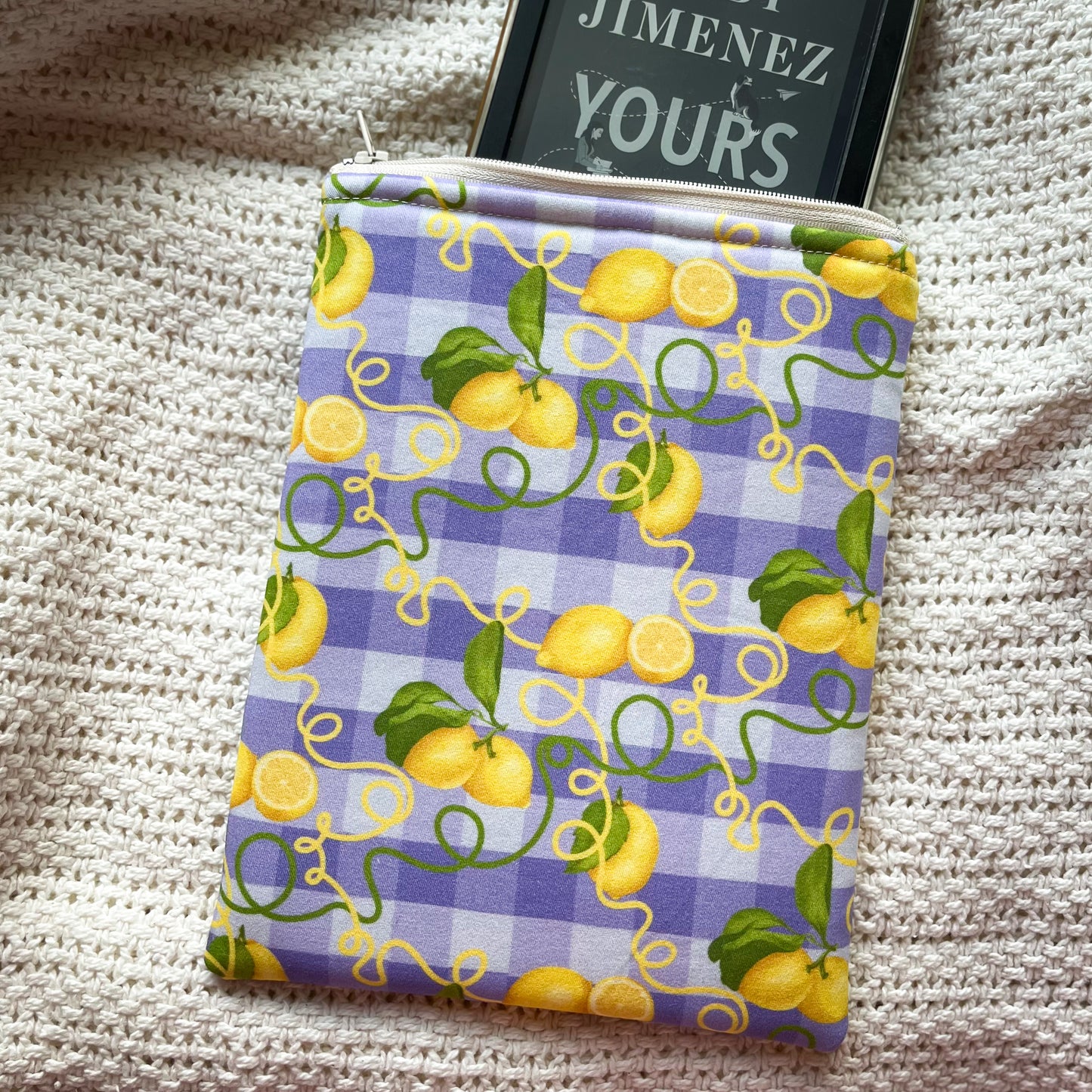 Sunny Lemons Summer - Kindle Sleeve w Zipper - Book Lover Gift