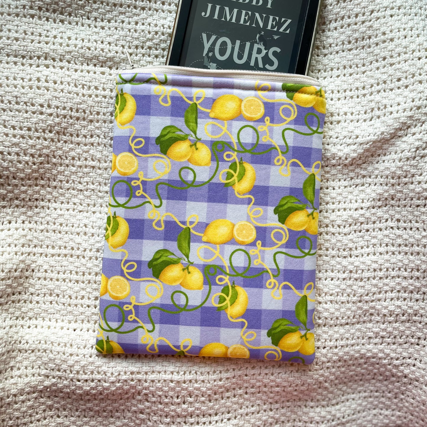 Sunny Lemons Summer - Kindle Sleeve w Zipper - Book Lover Gift