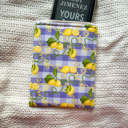 Sunny Lemons Summer - Kindle Sleeve w Zipper - Book Lover Gift