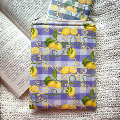 Sunny Lemons Summer - Kindle Sleeve w Zipper - Book Lover Gift