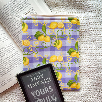 Sunny Lemons Summer - Kindle Sleeve w Zipper - Book Lover Gift
