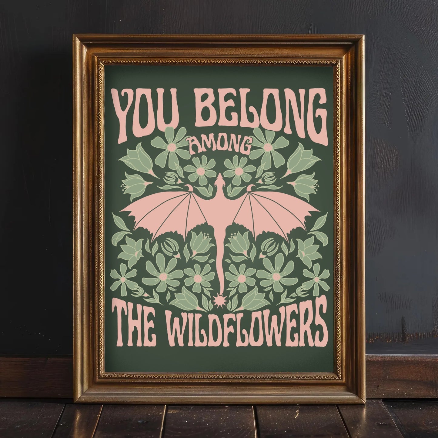 Abraxos and Wildflowers - Throne Of Glass Bookish Wall Decor