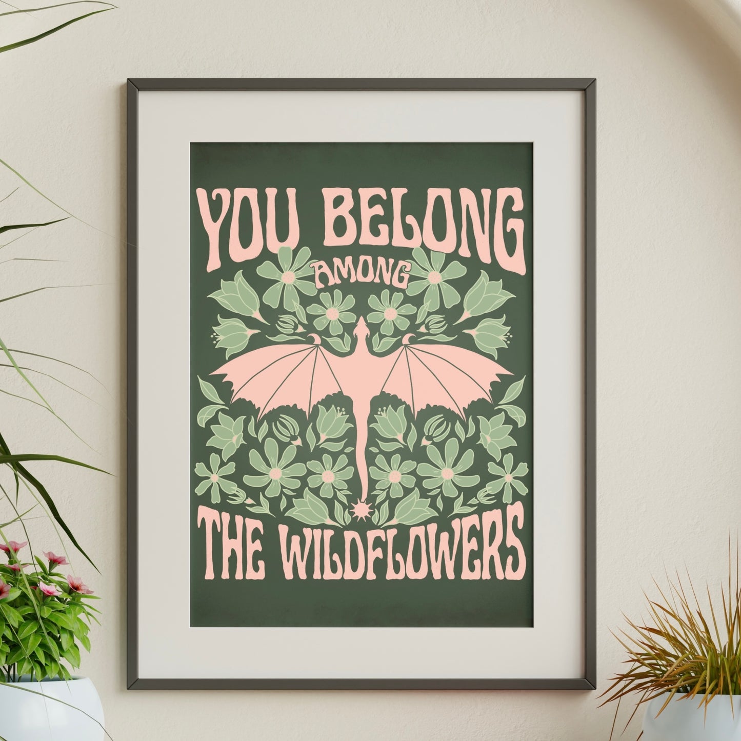 Abraxos and Wildflowers - Throne Of Glass Bookish Wall Decor