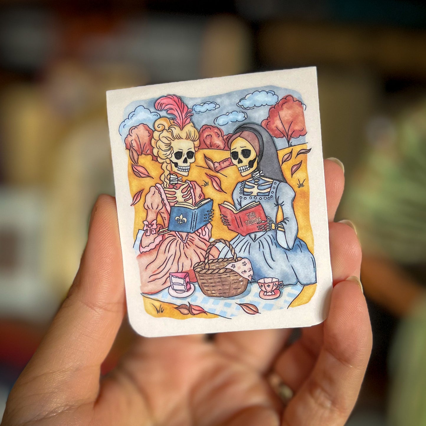 Bookish Halloween Magnetic Bookmark - Anne Boleyn & Marie Antoinette