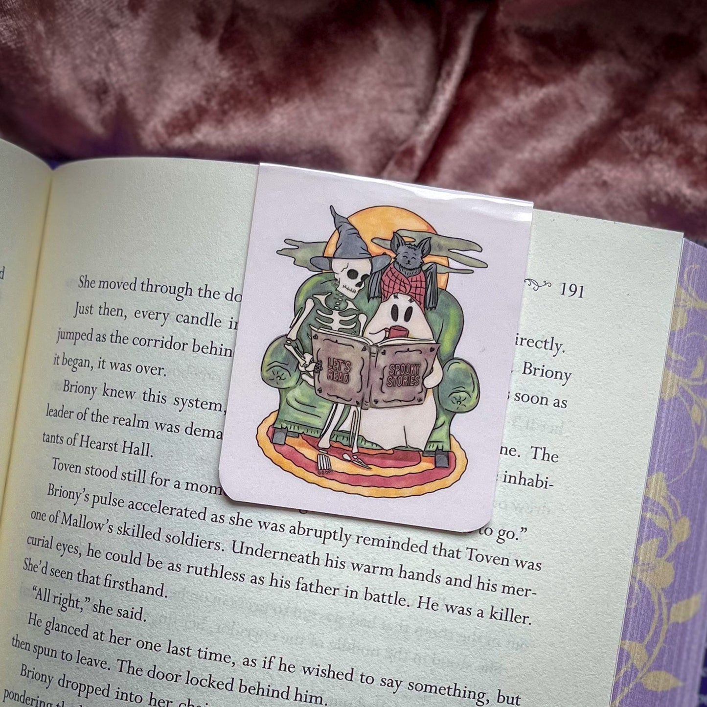 Bookish Halloween Magnetic Bookmark
