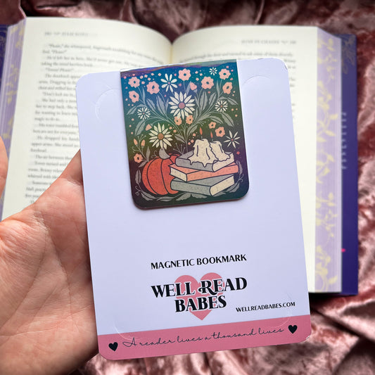 Floral Fall Holo Magnetic Bookmark Gift For Book Lovers