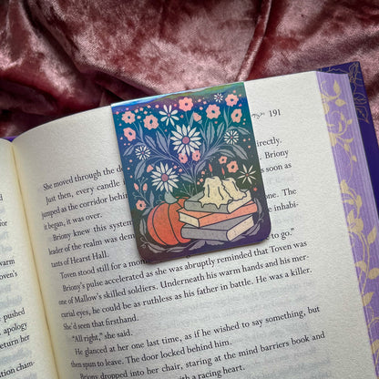 Floral Fall Holo Magnetic Bookmark Gift For Book Lovers
