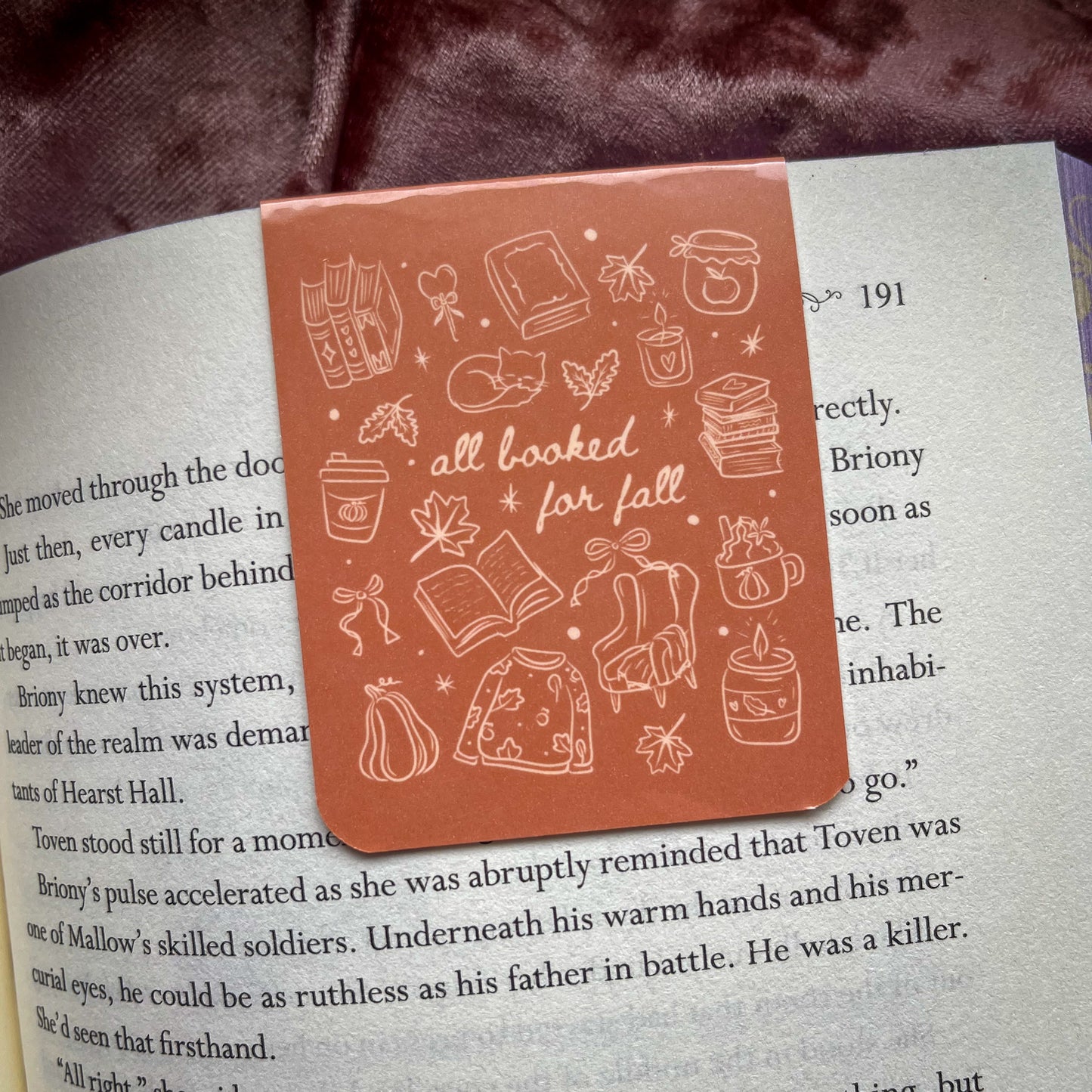 All Booked For Fall Magnetic Bookmark Gift For Book Lovers