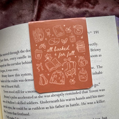 All Booked For Fall Magnetic Bookmark Gift For Book Lovers