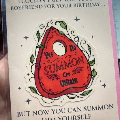 Romantasy Birthday Card with Removable Sticker Gift For Book Lovers