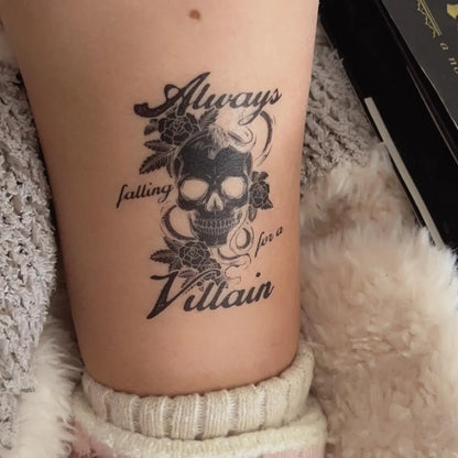Dark Romance Villain Lover Temporary Tattoo Bookish Cosplay