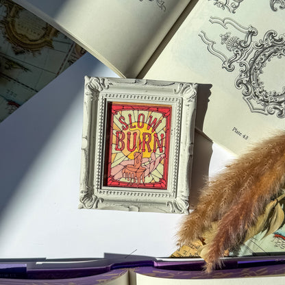 Book Tropes Tiny Framed Art Print for Reading Space - Book Nook Decor