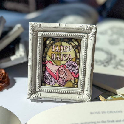 Book Tropes Tiny Framed Art Print for Reading Space - Book Nook Decor