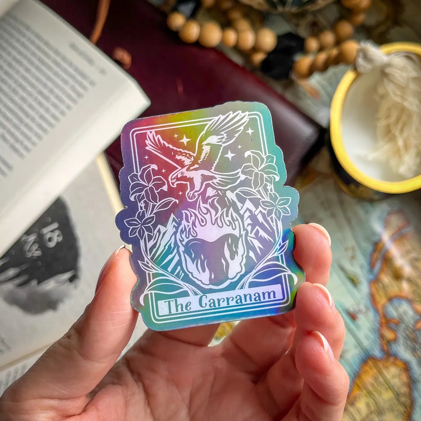 Throne Of Glass Romantasy Gift Black Bookish Kindle Sticker