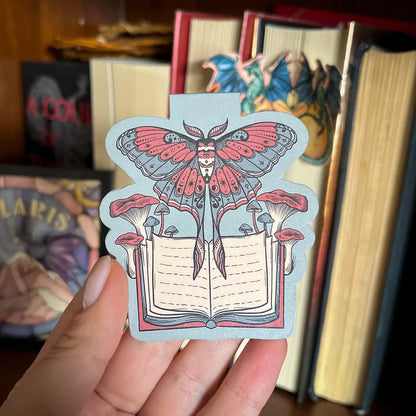 Bookish Moth Magnetic Bookmark - Book Lover Romantasy Gift