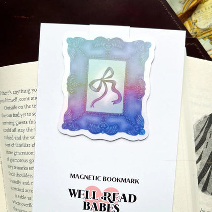Magnetic Bookmark Holographic Bow Book Lover Romantasy Gift
