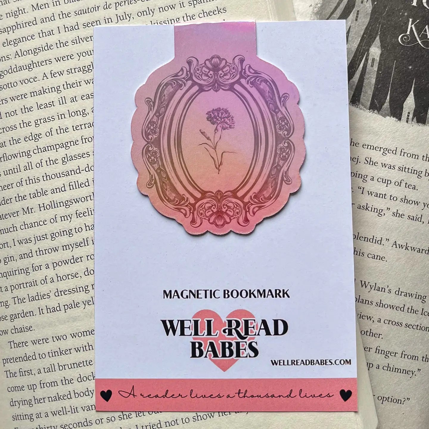 Magnetic Bookmark Holographic Bow Book Lover Romantasy Gift