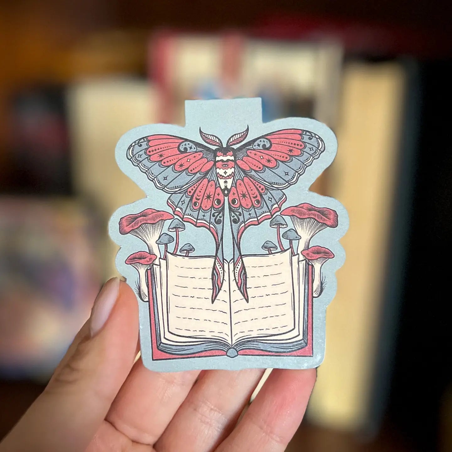 Bookish Moth Magnetic Bookmark - Book Lover Romantasy Gift