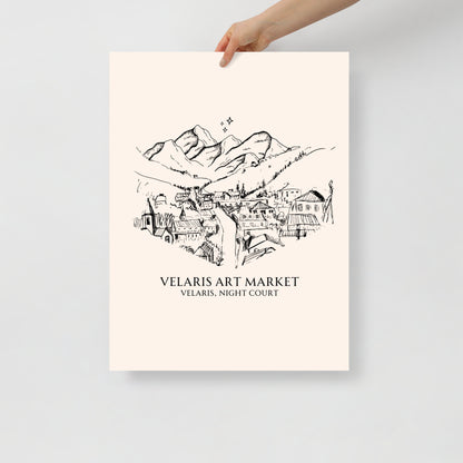 ACOTAR - Velaris Art Market Poster - Bookish Wall Art
