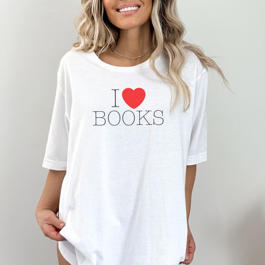I Heart Books Tee - I Love Books Bookish Shirt