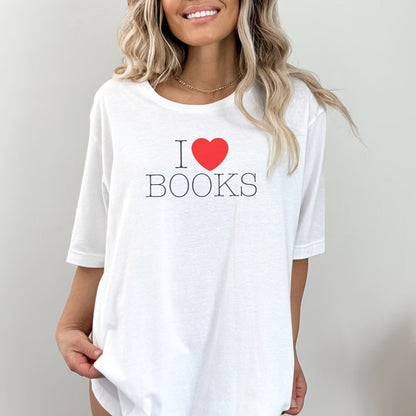 I Heart Books Tee - I Love Books Bookish Shirt