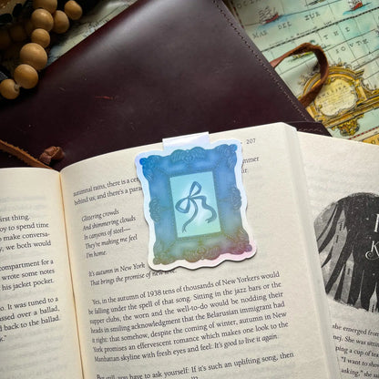 Magnetic Bookmark Holographic Bow Book Lover Romantasy Gift