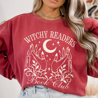 Witchy Readers Comfort Colors Sweatshirt - Book Lover Crewneck