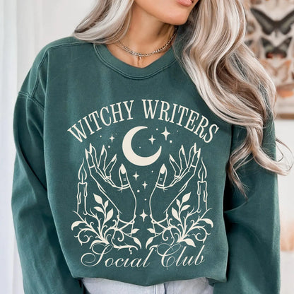 Witchy Writers Comfort Colors Sweatshirt - Book Lover Crewneck