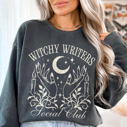 Witchy Writers Comfort Colors Sweatshirt - Book Lover Crewneck