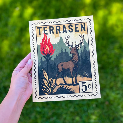 Terrasen Stamp Art Print - Bookish Wall Decor