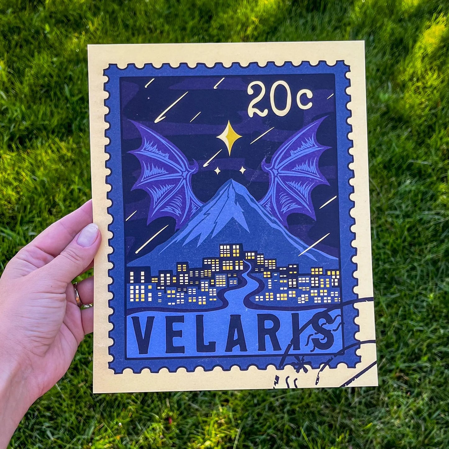 Velaris Stamp Art Print - Bookish Wall Decor