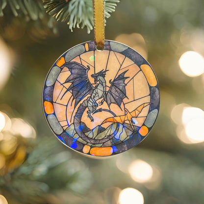 Fourth Wing Bookish Ornament - 3" Holographic Christmas Tree Ornament