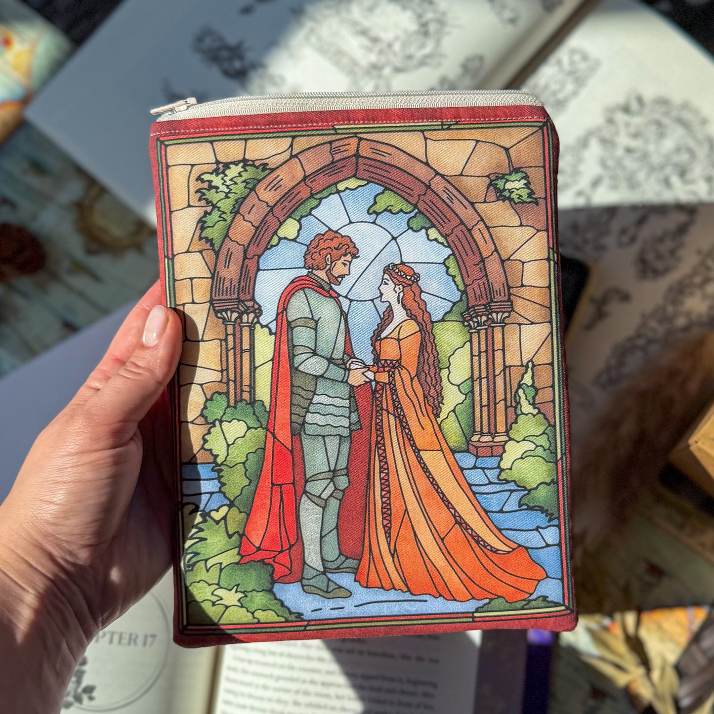 Medieval Romance Kindle Sleeve with Zipper - Book Lover Gift