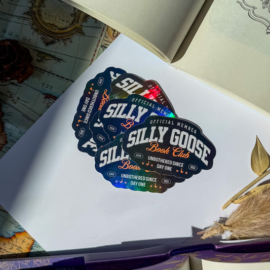 Silly Goose Book Club Bookish Holographic eReader Sticker