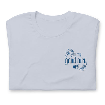 Embroidered Tee - In My Good Girl Era - Bookish Shirt