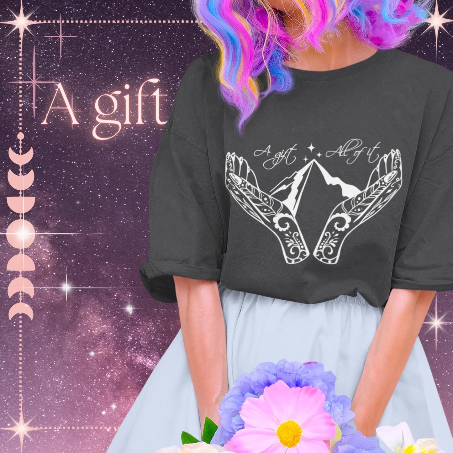 ACOTAR Shirt - A Gift, All of it - Feyre's Hands Holding Ramiel T-Shirt