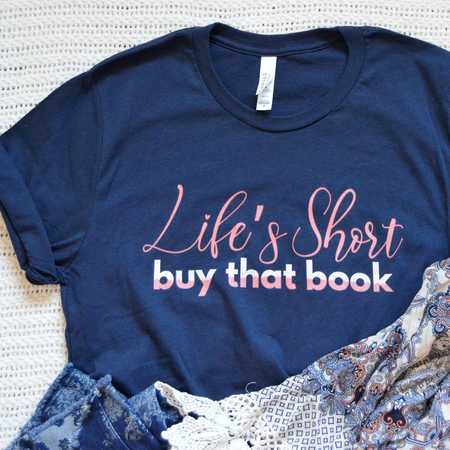 Life's short, buy that book - Funny Bookish T-Shirt