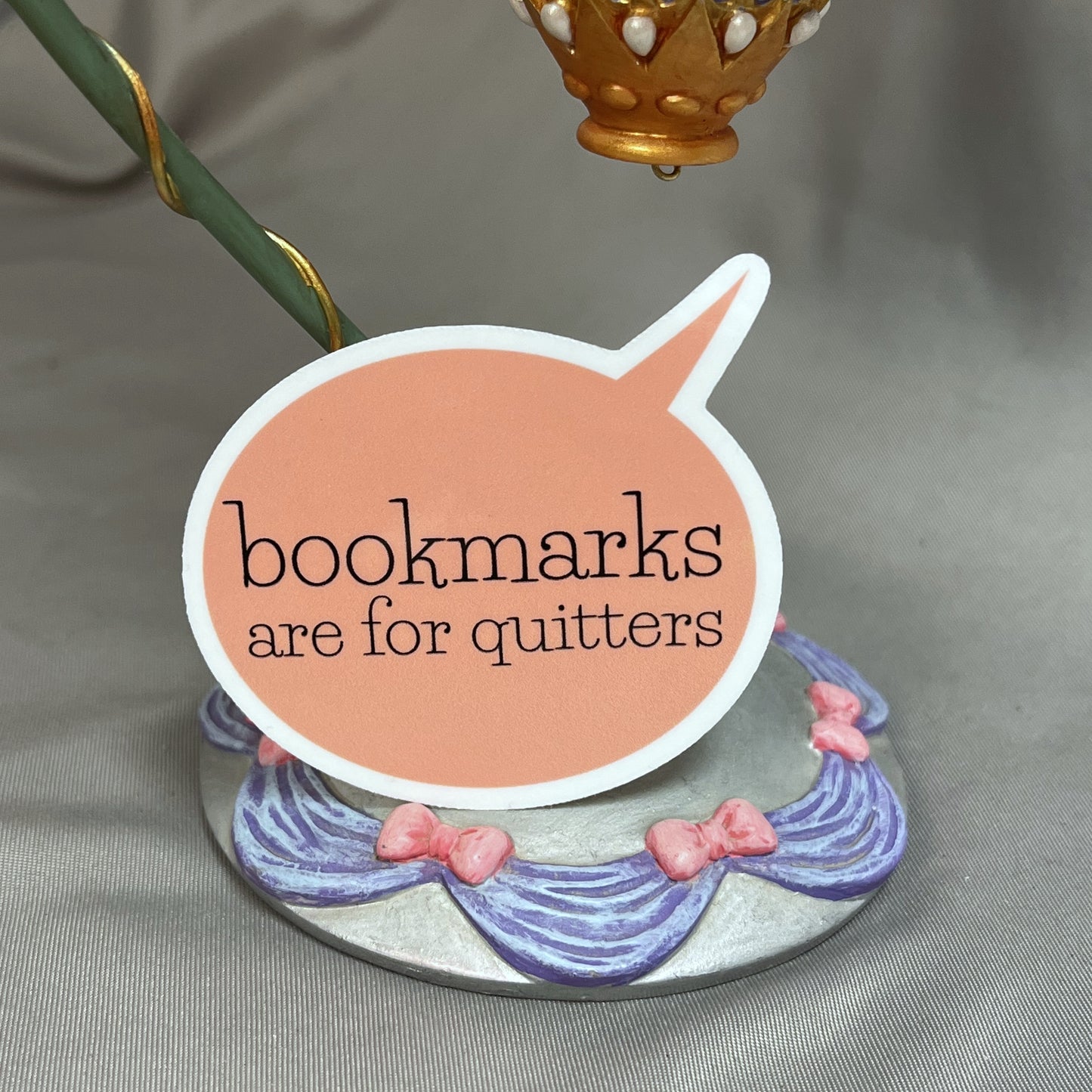 Bookmarks are for quitters - Vinyl Sticker