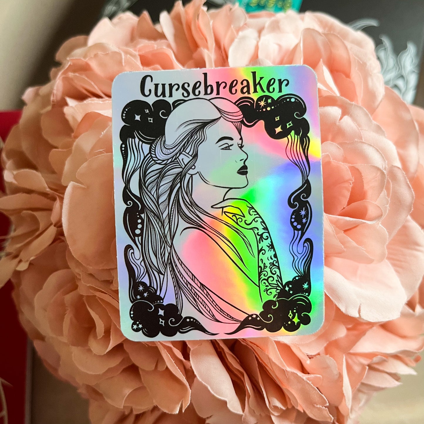 ACOTAR Feyre Cursebreaker Tarot Card - 3" Holographic Sticker