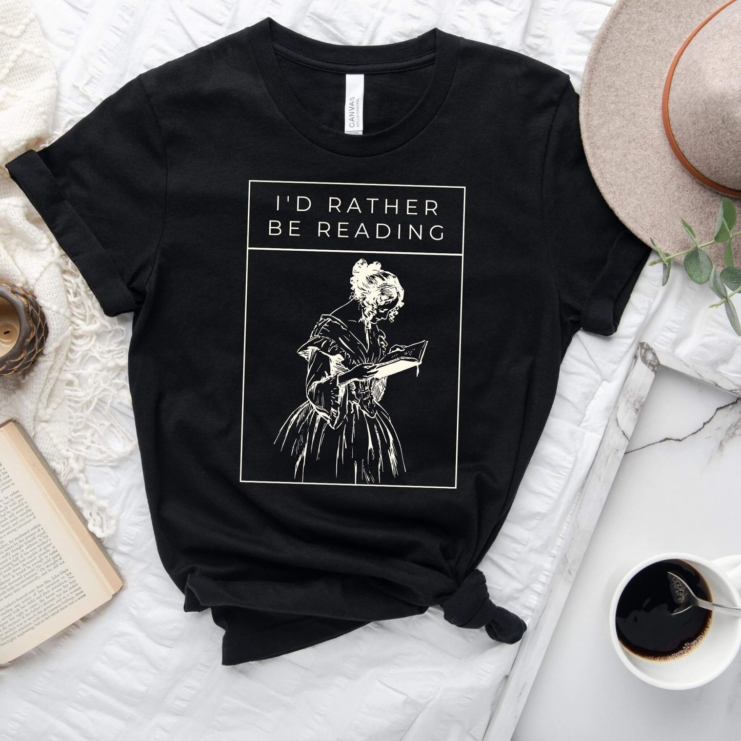 I'd Rather Be Reading - Funny Bookish T-Shirt