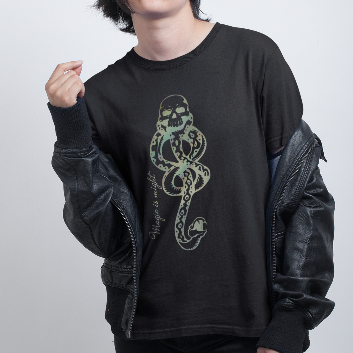 Wizarding World Snake and Skull Bookish T-Shirt - Magic is Might